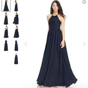 Azazie Kailyn Size A4 in Dark Navy